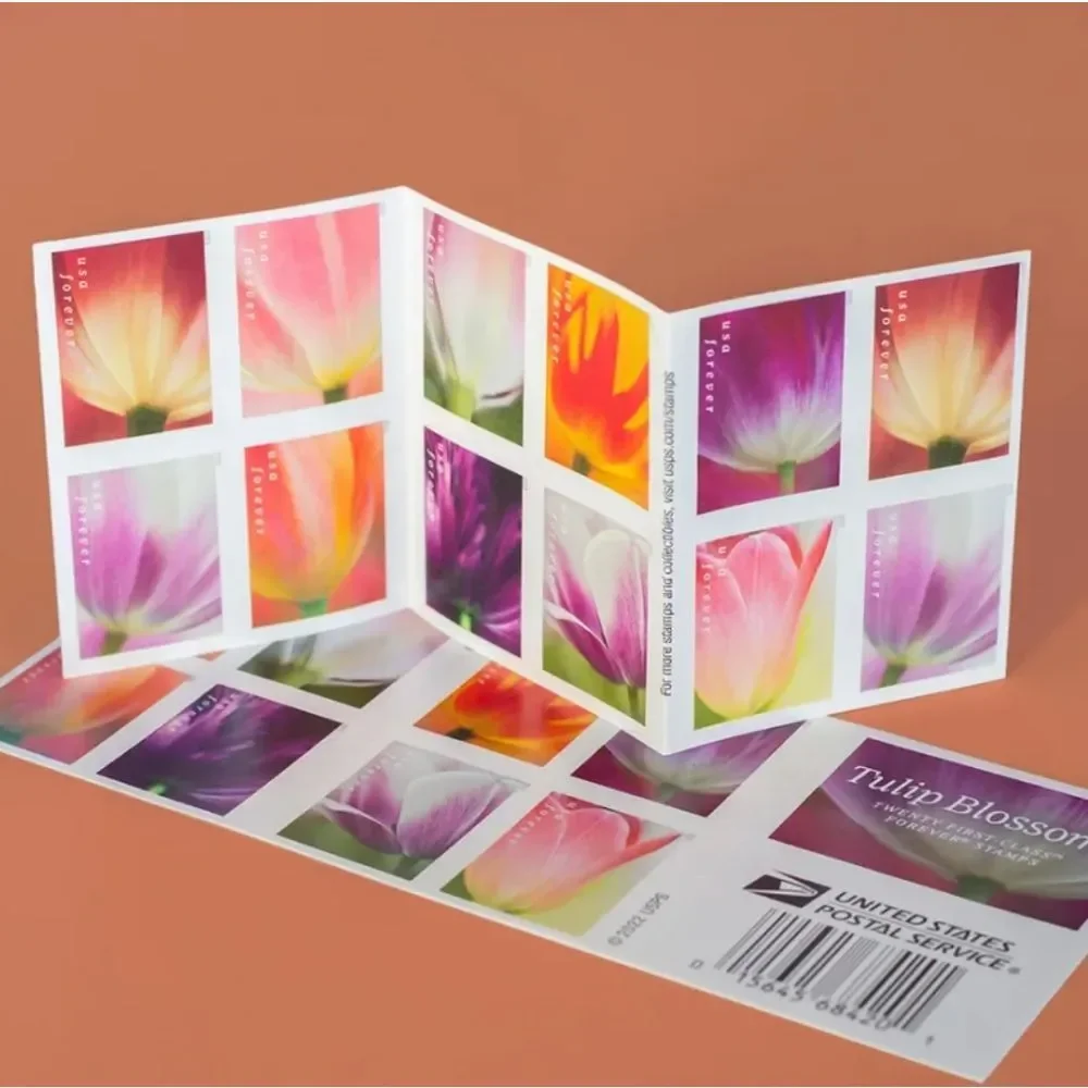 100 Tulip Blossoms 2022‎ Forever Postage Stamps US Postal USPS Wedding Flowers